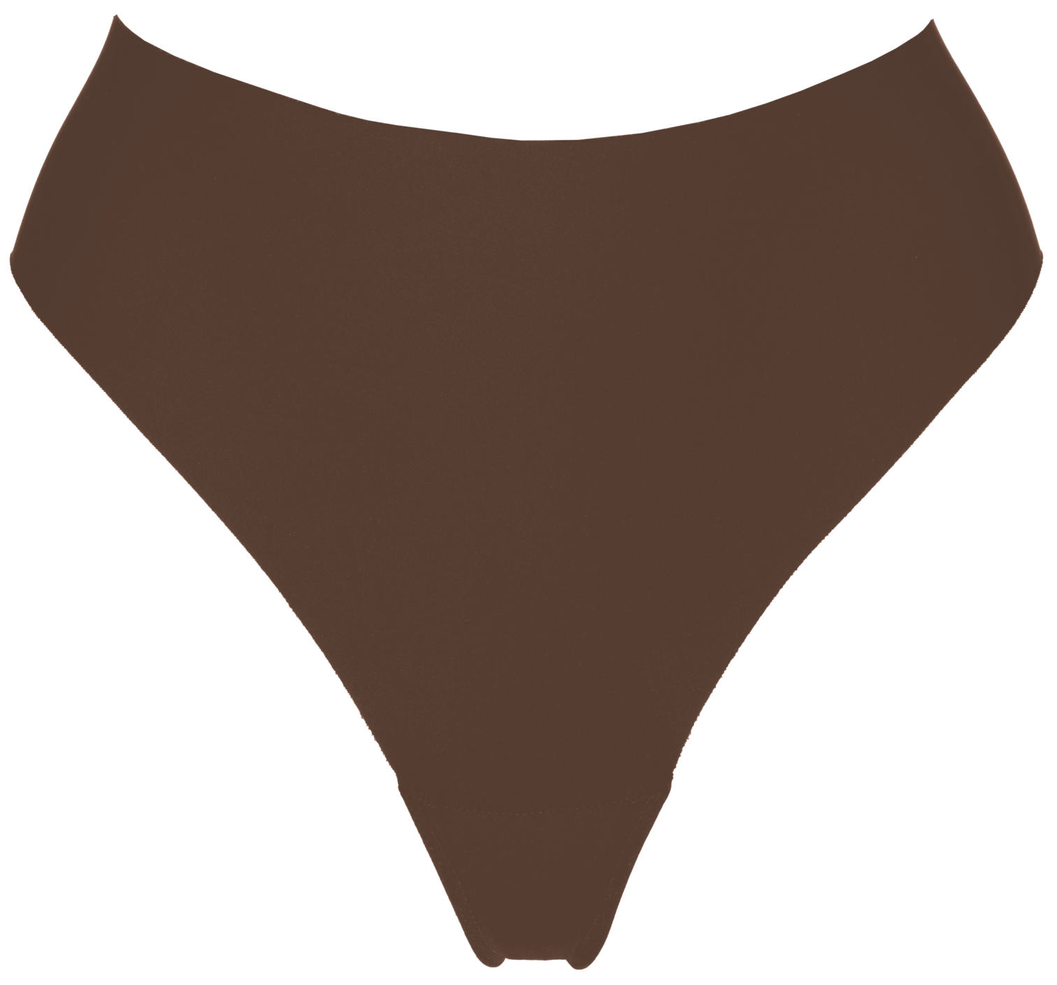 JIV ATHLETICS The Cameltoe Proof High Rise Thong in Coffee